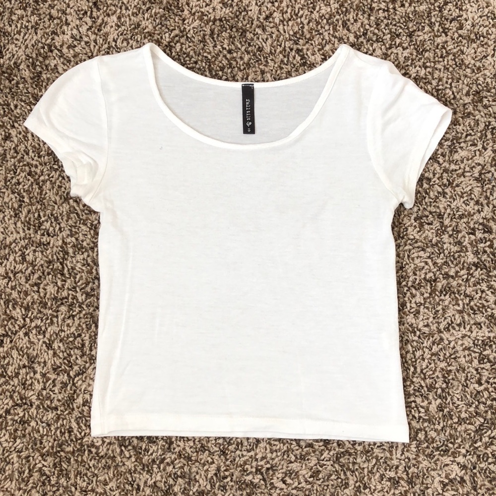 white crop top